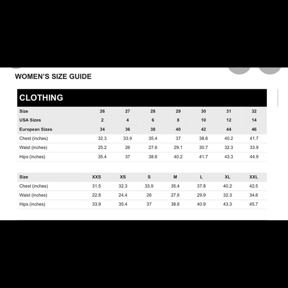 Zara Womens Jeans Size Chart